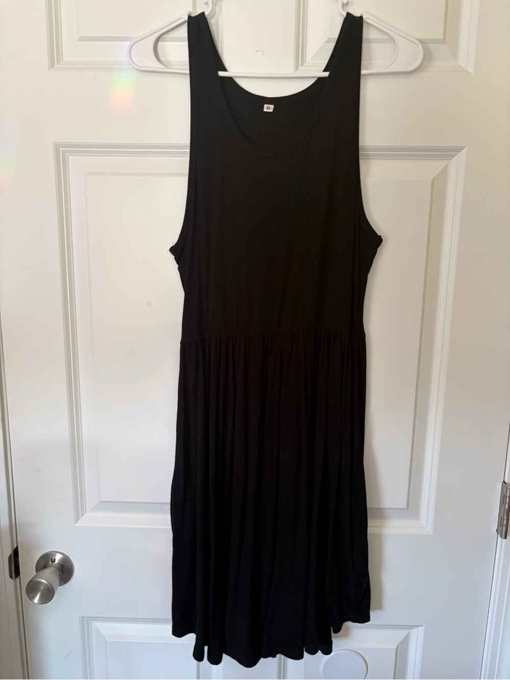 Black Sleeveless Casual Sundress - Women